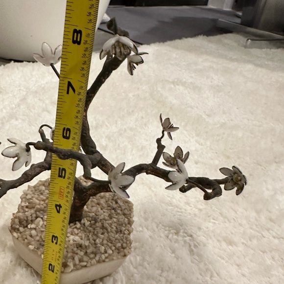 Vintage Bovano Enamel Flower Sculpture Bonsai Tree Enamel Copper - Picture 6 of 8